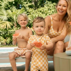 BOY Petit Lem Checkered UV Swimsuit 0-24m