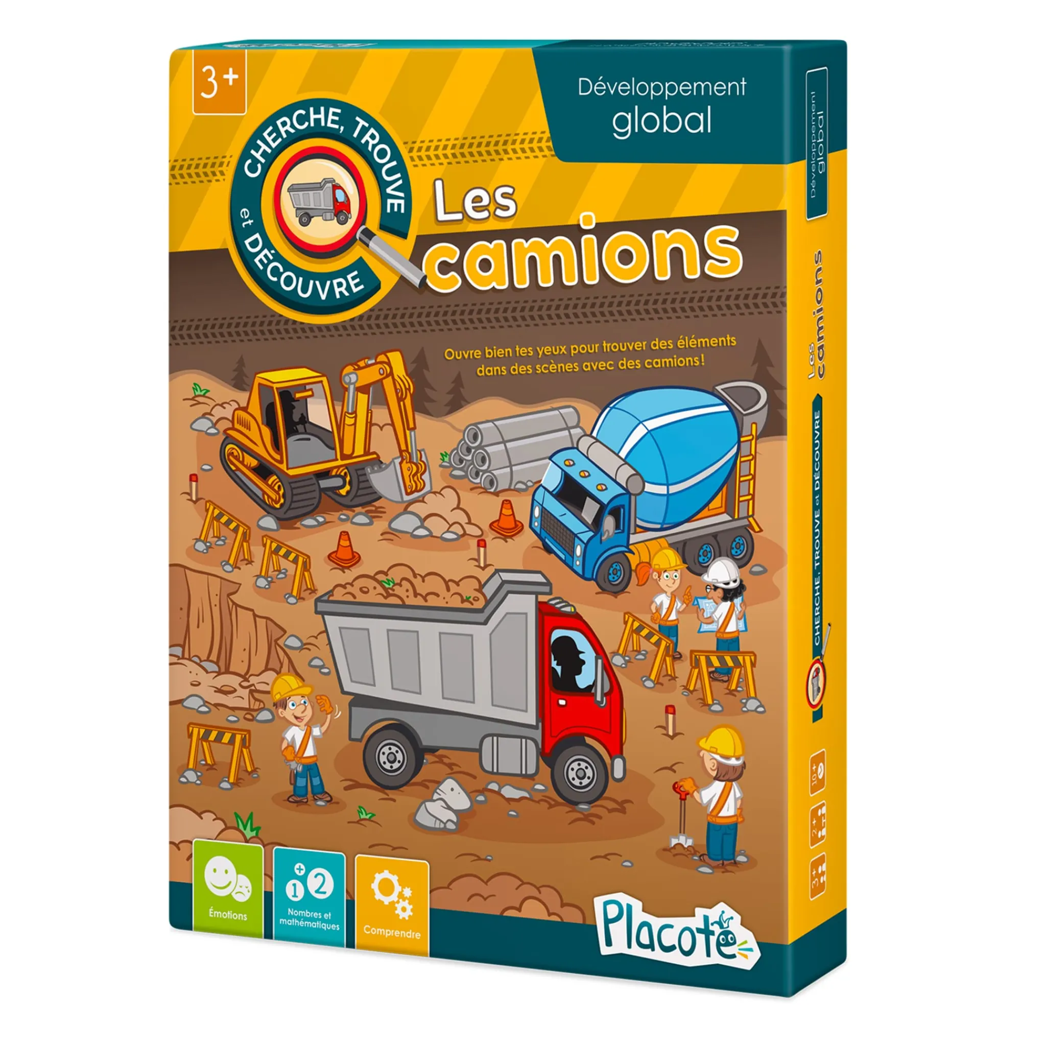 Kids Placote Board Games>Cherche, trouve et découvre : les camions