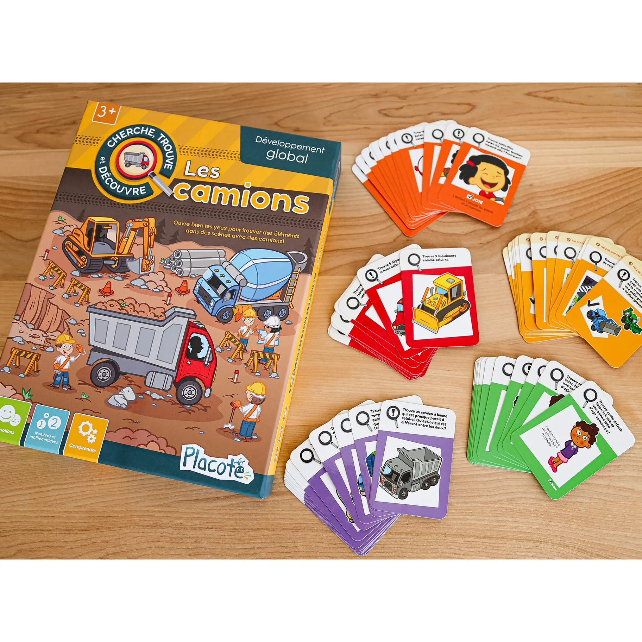 Kids Placote Board Games>Cherche, trouve et découvre : les camions