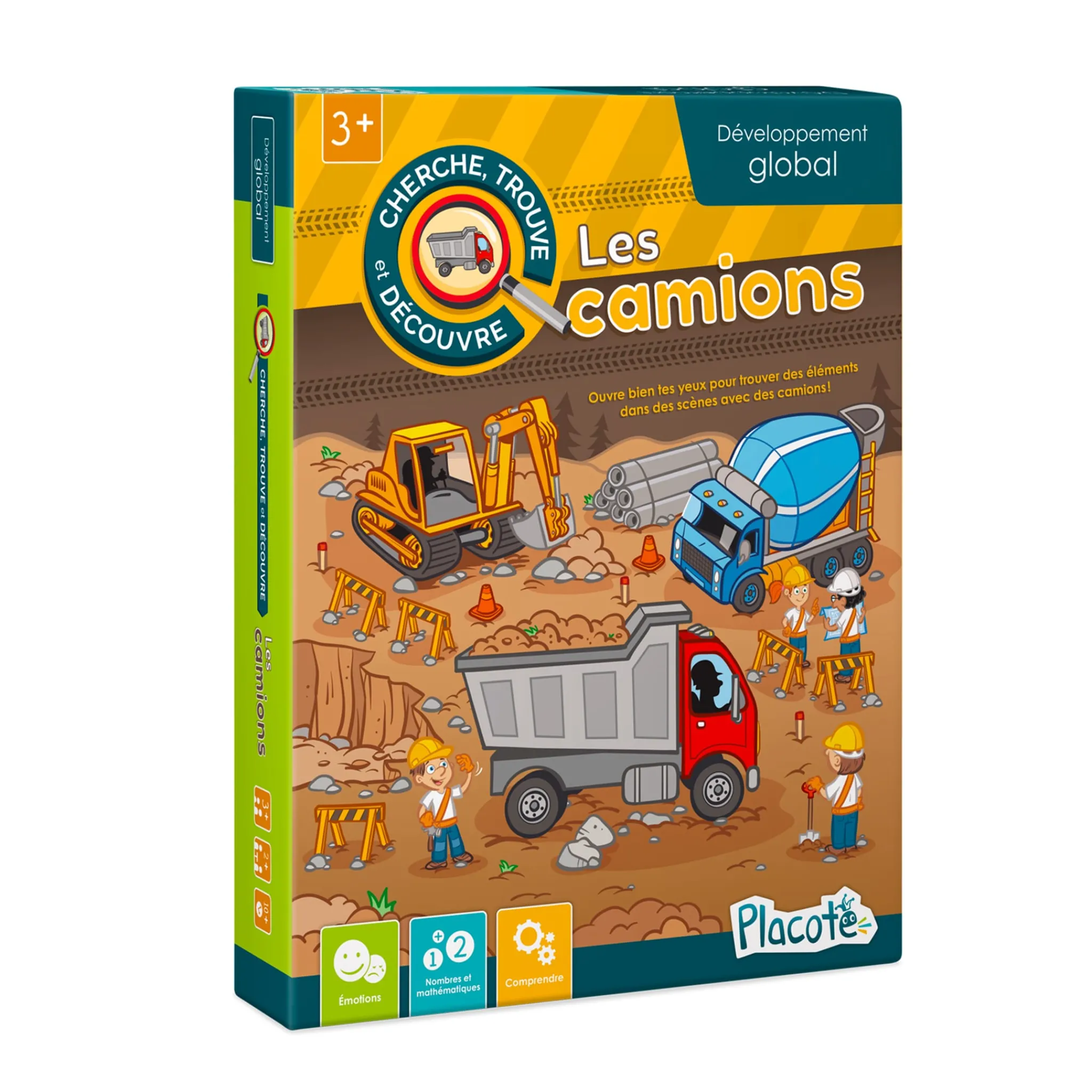 Kids Placote Board Games>Cherche, trouve et découvre : les camions