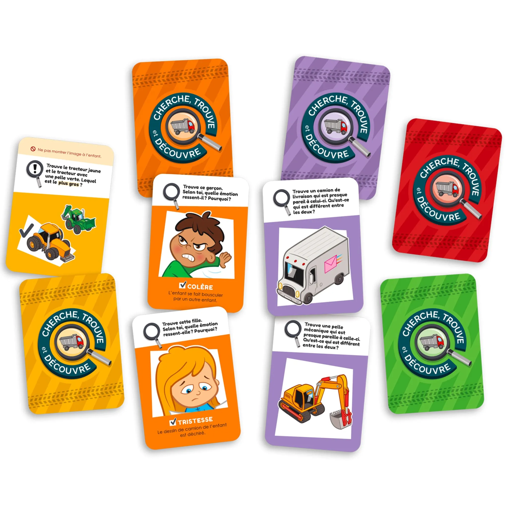 Kids Placote Board Games>Cherche, trouve et découvre : les camions