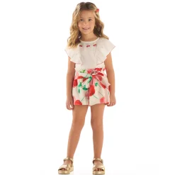 Kids Up Baby Cherries 2 Piece Short Set 2-8y
