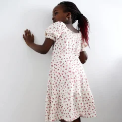 Kids Look Cherries Flowers Dress 7-14