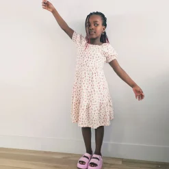 Kids Look Cherries Flowers Dress 7-14
