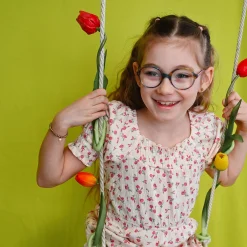 Kids Look Cherries Flowers Dress 7-14