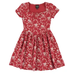 Kids Look Dresses & Rompers>Cherries Flowers Rib Dress7-14