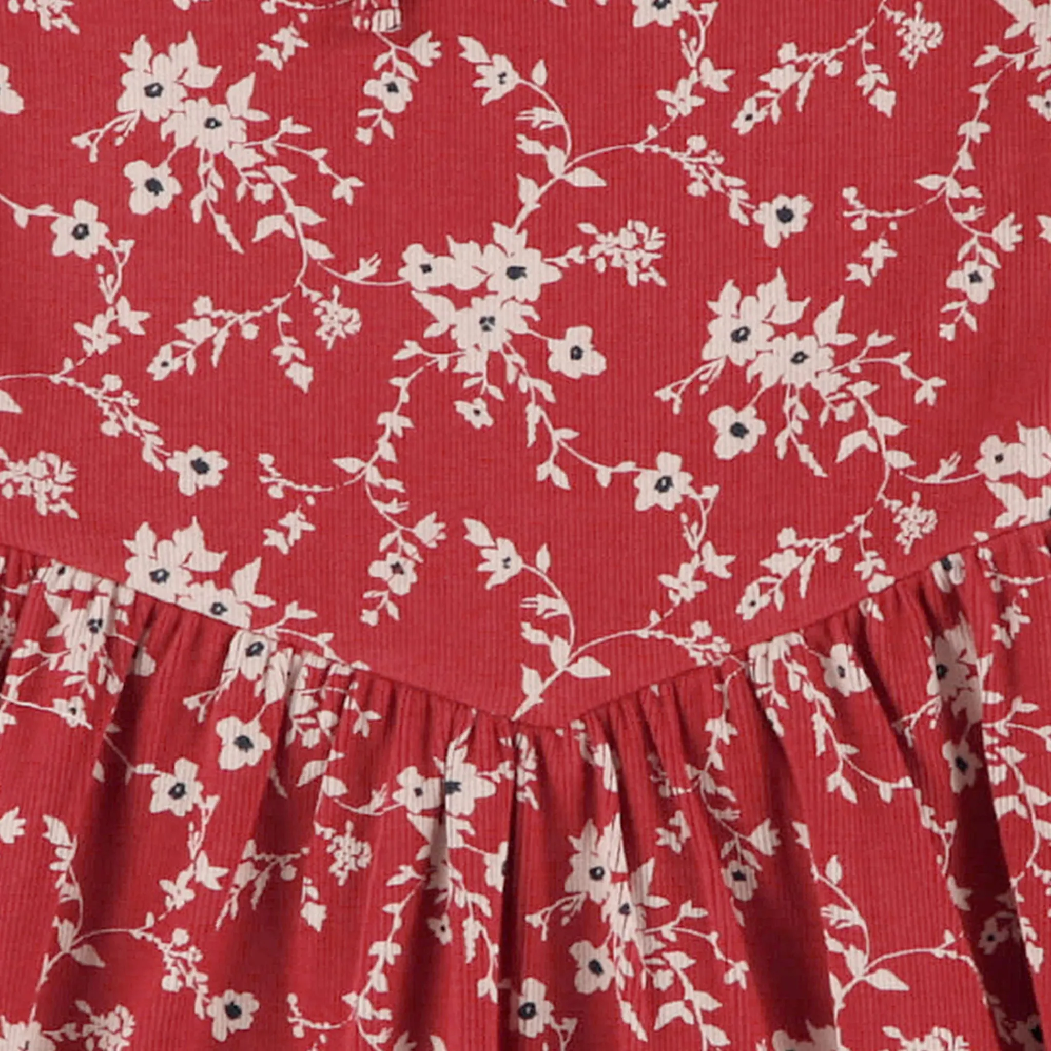 Kids Look Dresses & Rompers>Cherries Flowers Rib Dress7-14