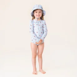 Kids Nano Swimsuits>Cherries Ls Uv Swimsuit 2-10