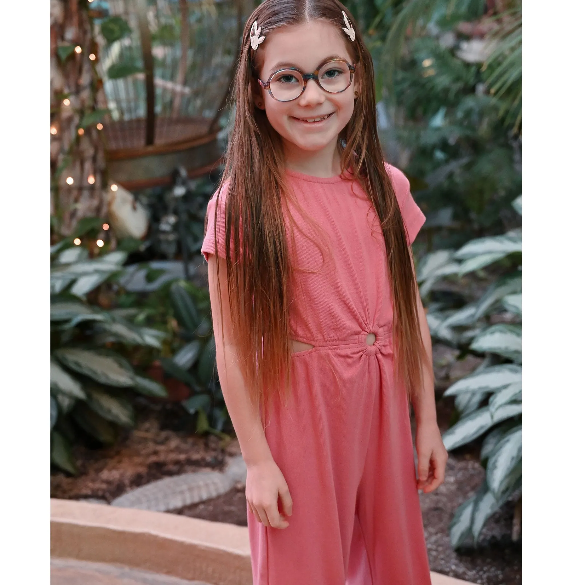Kids Look Dresses & Rompers>Cherries Rib Jumpsuit 7-14