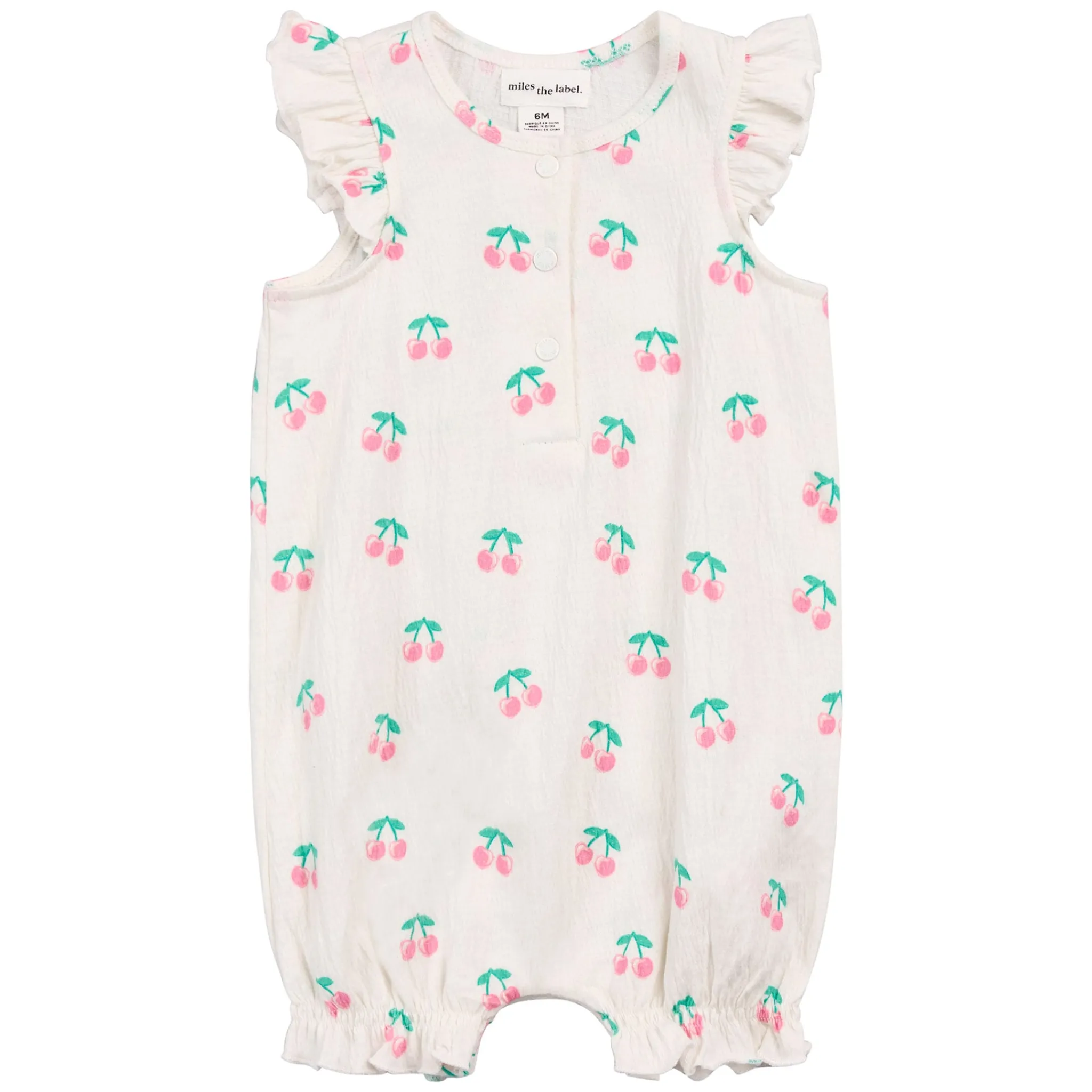 Miles Rompers & Jumpsuits>Cherries Romper 3-12m