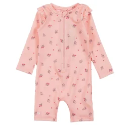 Kids Nano Cherries Uv Ls Swimsuit 2-4