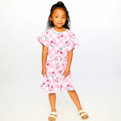 Kids Deux par Deux Cherry Check Dress 3-6