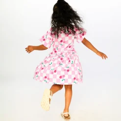 Kids Deux par Deux Cherry Check Dress 3-6