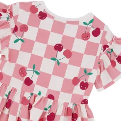 Kids Deux par Deux Cherry Check Dress 3-6