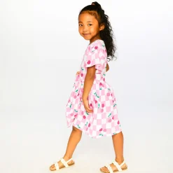Kids Deux par Deux Cherry Check Dress 3-6