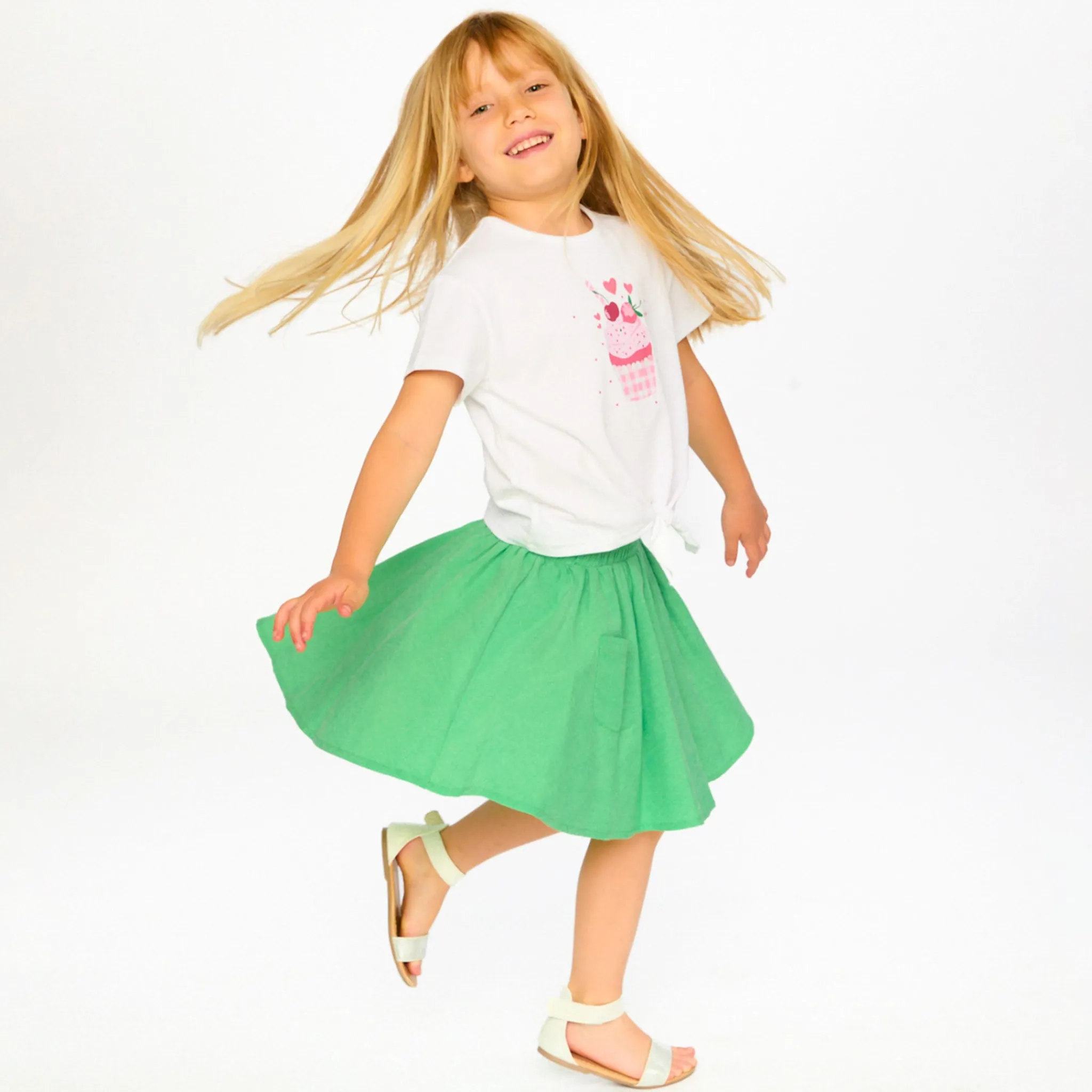 Kids Deux par Deux Cherry Cupcake T-shirt 7-10