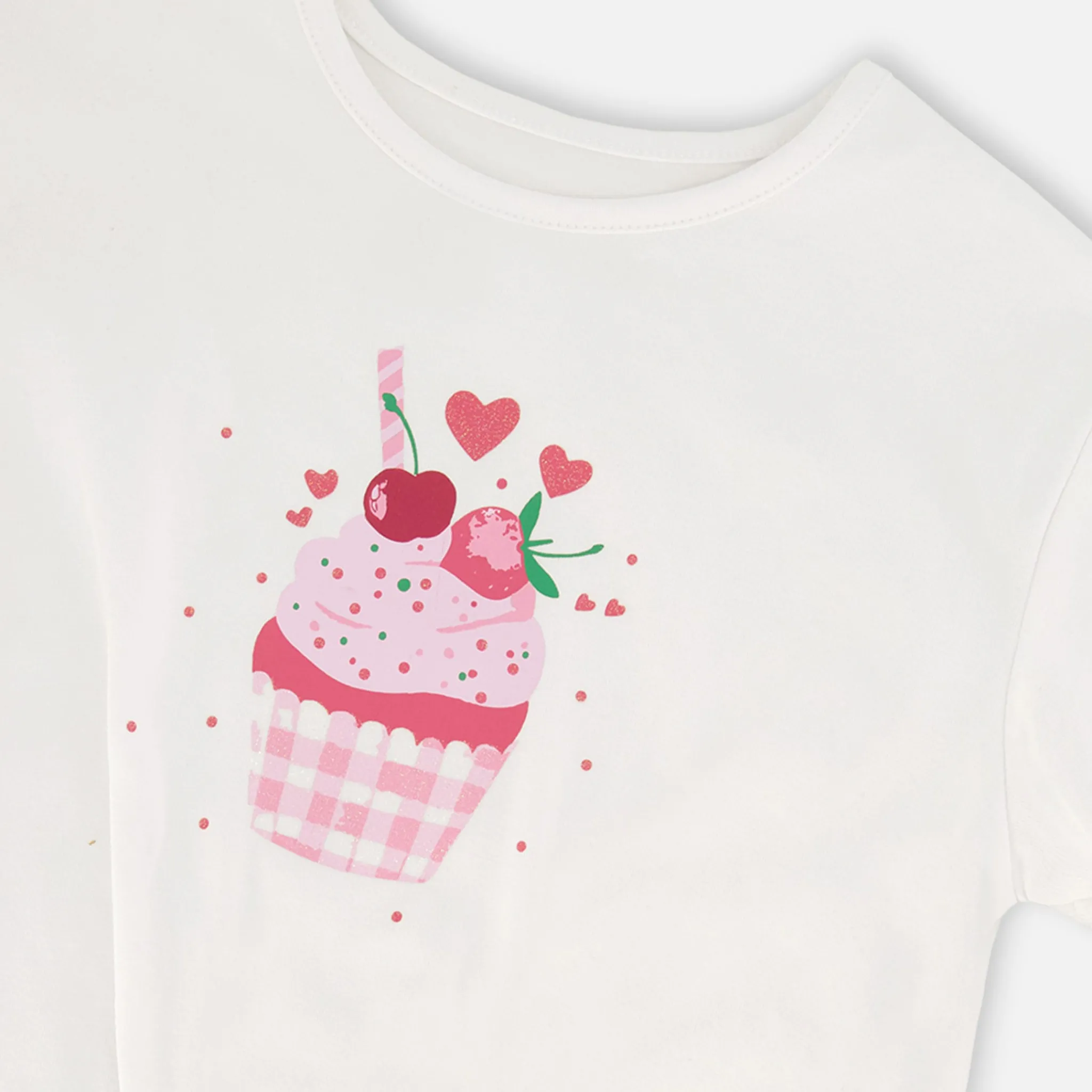 Kids Deux par Deux Cherry Cupcake T-shirt 7-10
