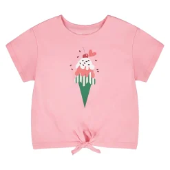 Kids Deux par Deux Tops>Cherry Ice Cream T-shirt 3-6