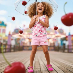 Kids Deux par Deux Cherry Denim Short 3-6