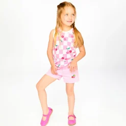 Kids Deux par Deux Cherry Denim Short 3-6