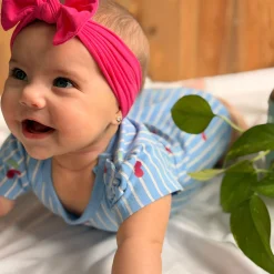 Camp by Birdz Cherry Stripe Bodysuit 3-24m