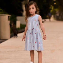 Kids Camp by Birdz Dresses & Rompers>Cherry Stripe Dress 2-8y