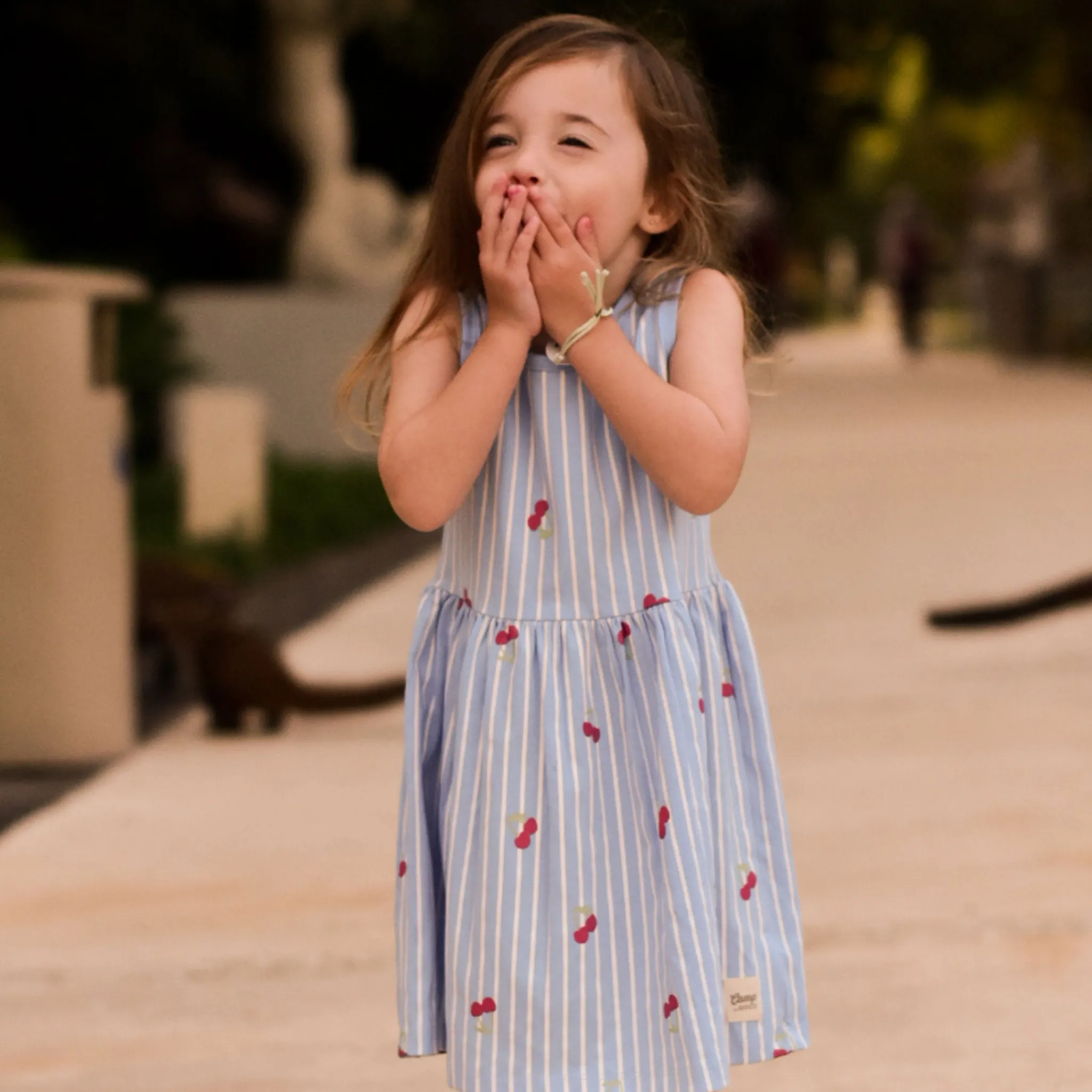 Kids Camp by Birdz Dresses & Rompers>Cherry Stripe Dress 2-8y