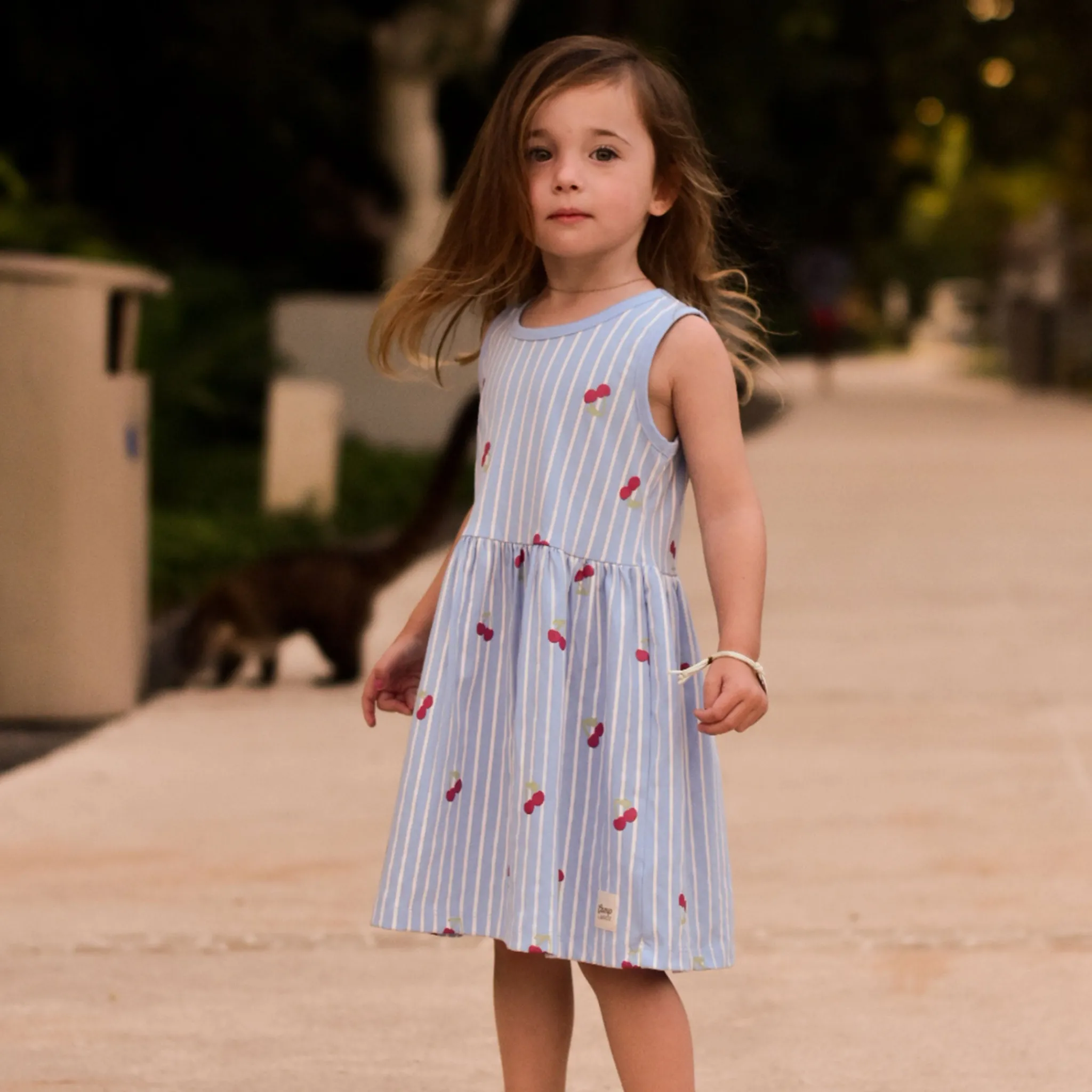 Kids Camp by Birdz Dresses & Rompers>Cherry Stripe Dress 2-8y