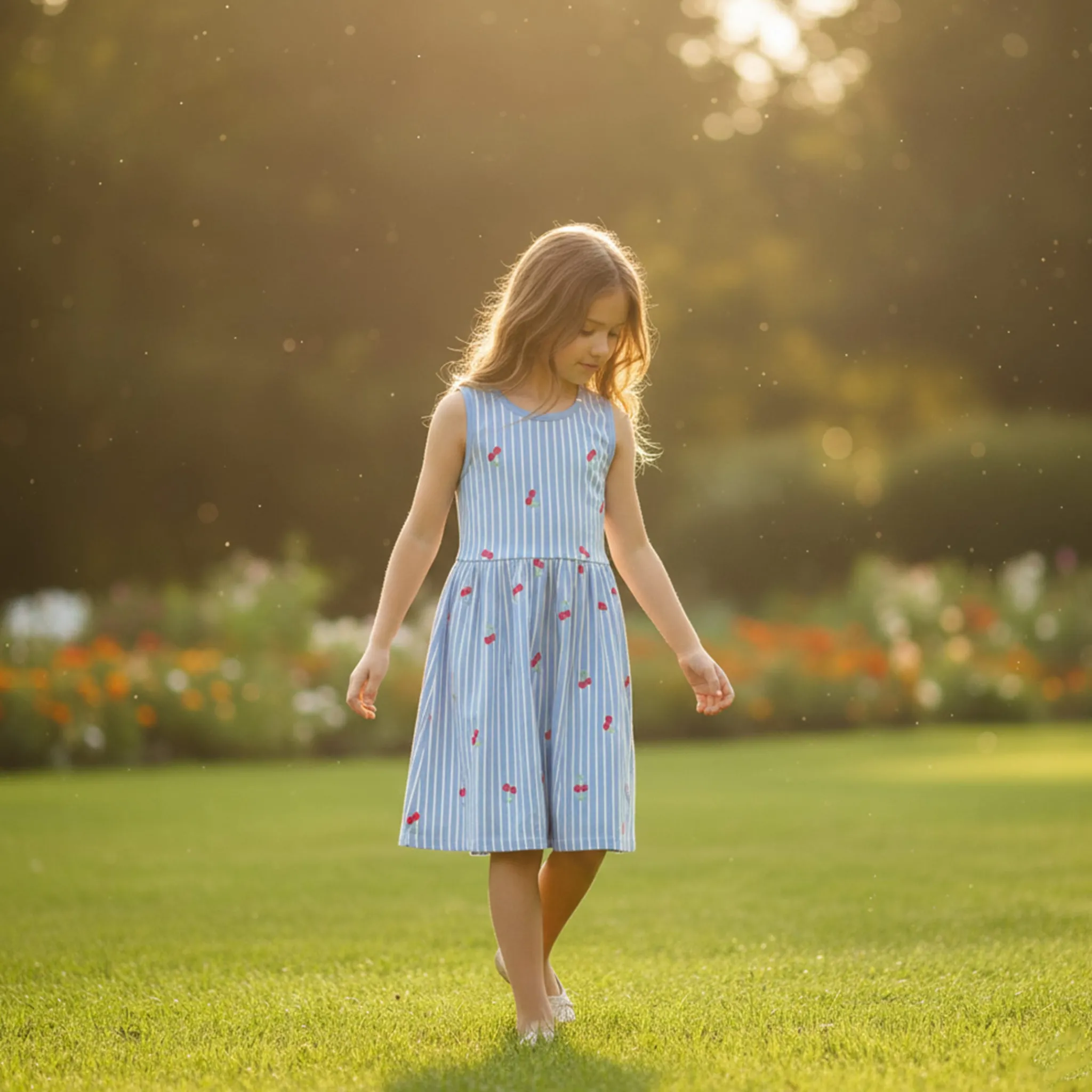 Kids Camp by Birdz Dresses & Rompers>Cherry Stripe Dress 2-8y