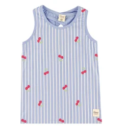 Kids Camp by Birdz Tops>Cherry Stripe Tank Top 2-8y