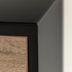 South Shore Chest - Arlen Weathered Oak and Matte Black