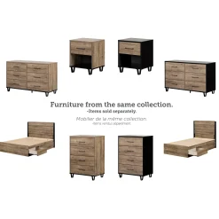 South Shore Chest - Arlen Weathered Oak and Matte Black