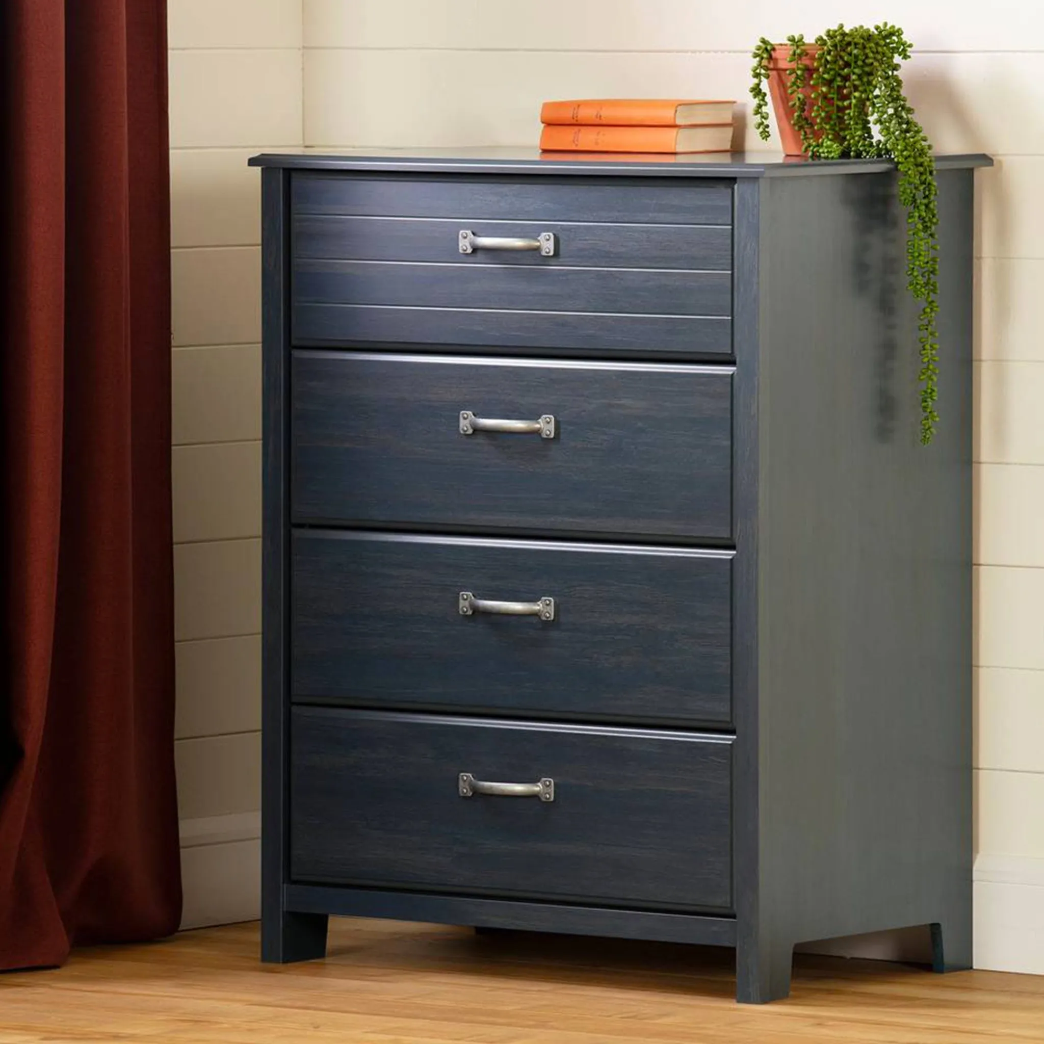 South Shore Chest with 4 Drawers Asten - Blueberry