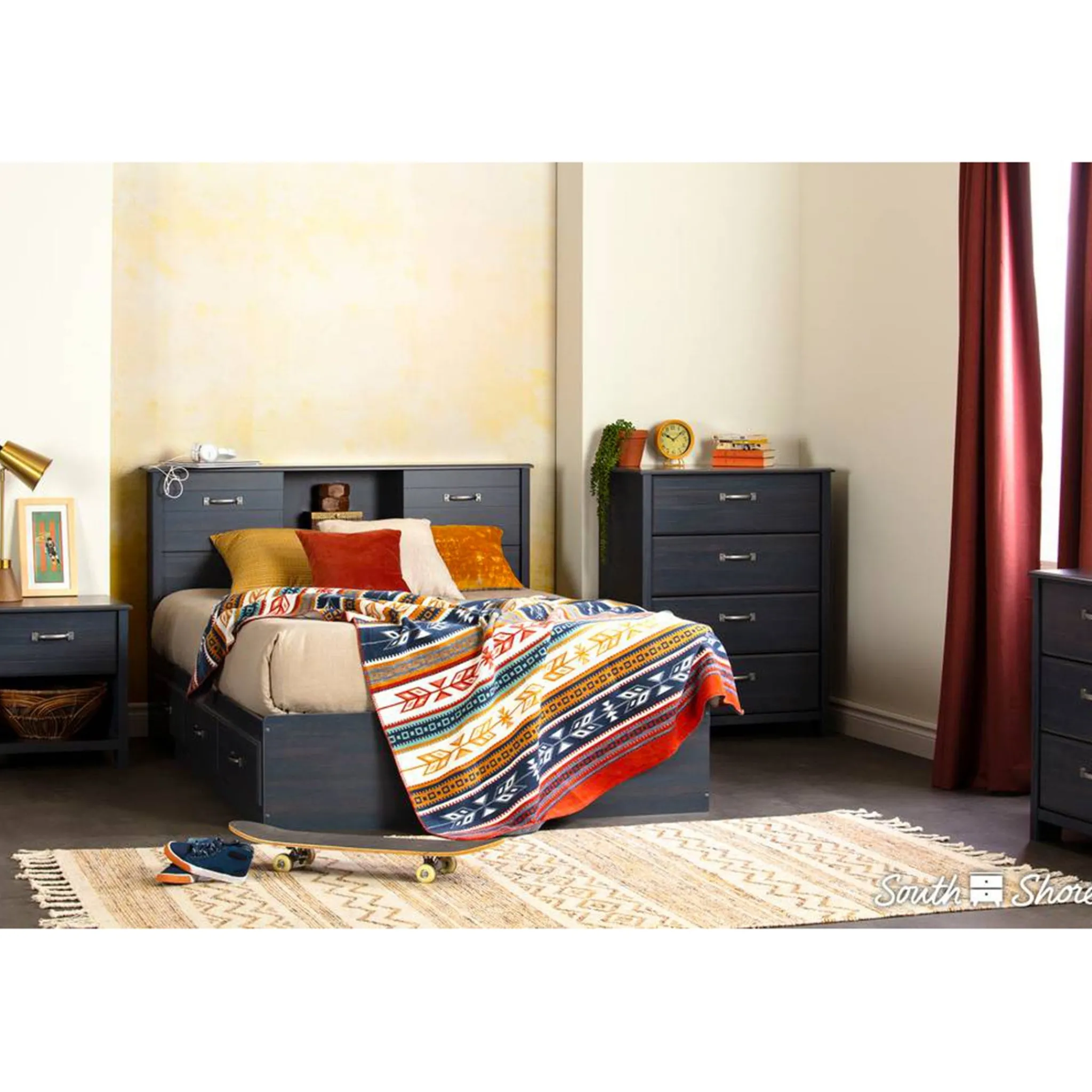South Shore Chest with 4 Drawers Asten - Blueberry