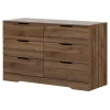 South Shore Chest with 6 Drawers Holland - Noyer Naturel