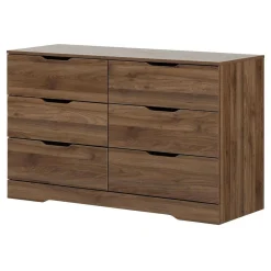 South Shore Chest with 6 Drawers Holland - Noyer Naturel