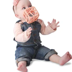 Munch Mitt Chew Cube Peachy Pink