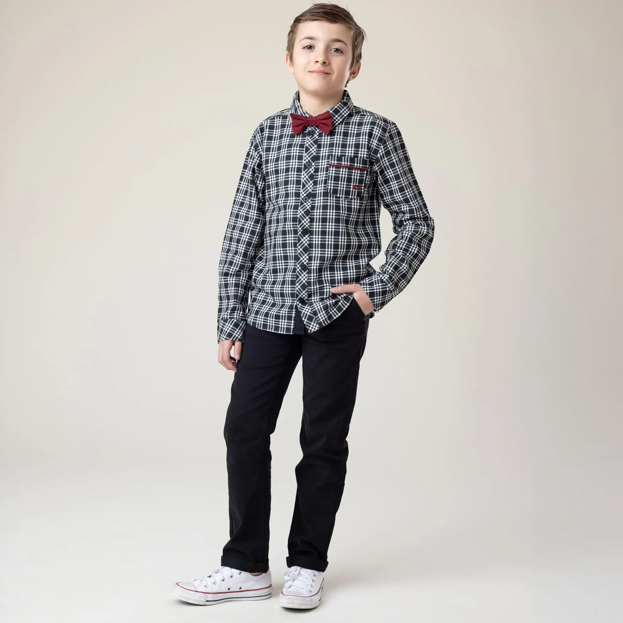 Kids/BOY Nano Chic Plaid Shirt 2-12