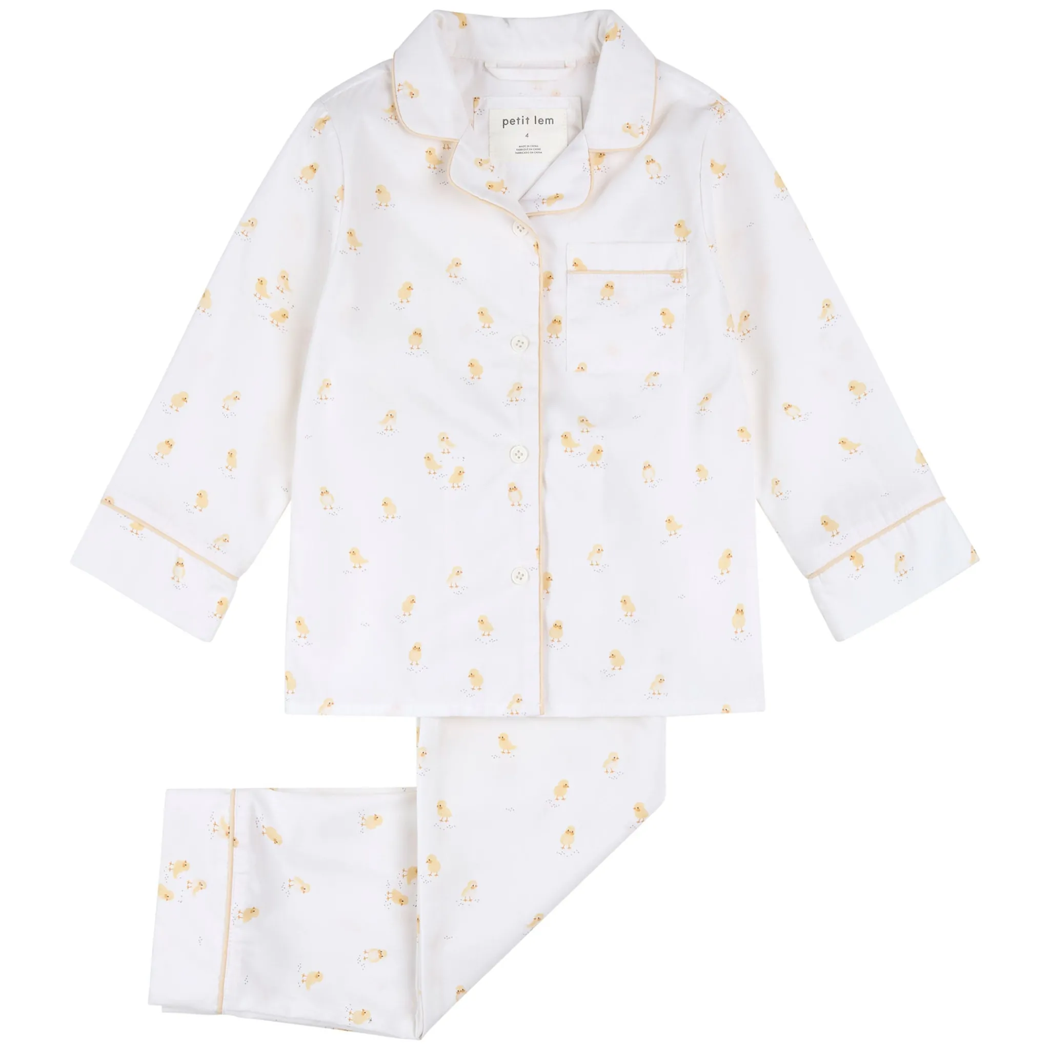 Kids/BOY Petit Lem Chicks Woven Pajamas 2-6x