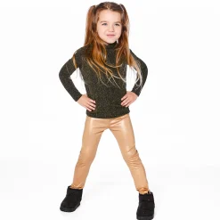 Kids Deux par Deux Tops>Christmas Shiny Turtleneck7-10