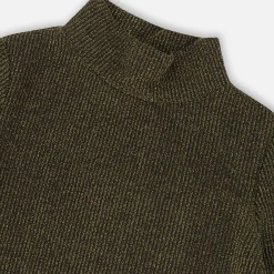 Kids Deux par Deux Christmas Shiny Turtleneck 3-6