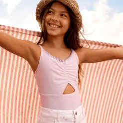 Kids Abercrombie Kids Cinched Cutout Swimsuit 5-18y
