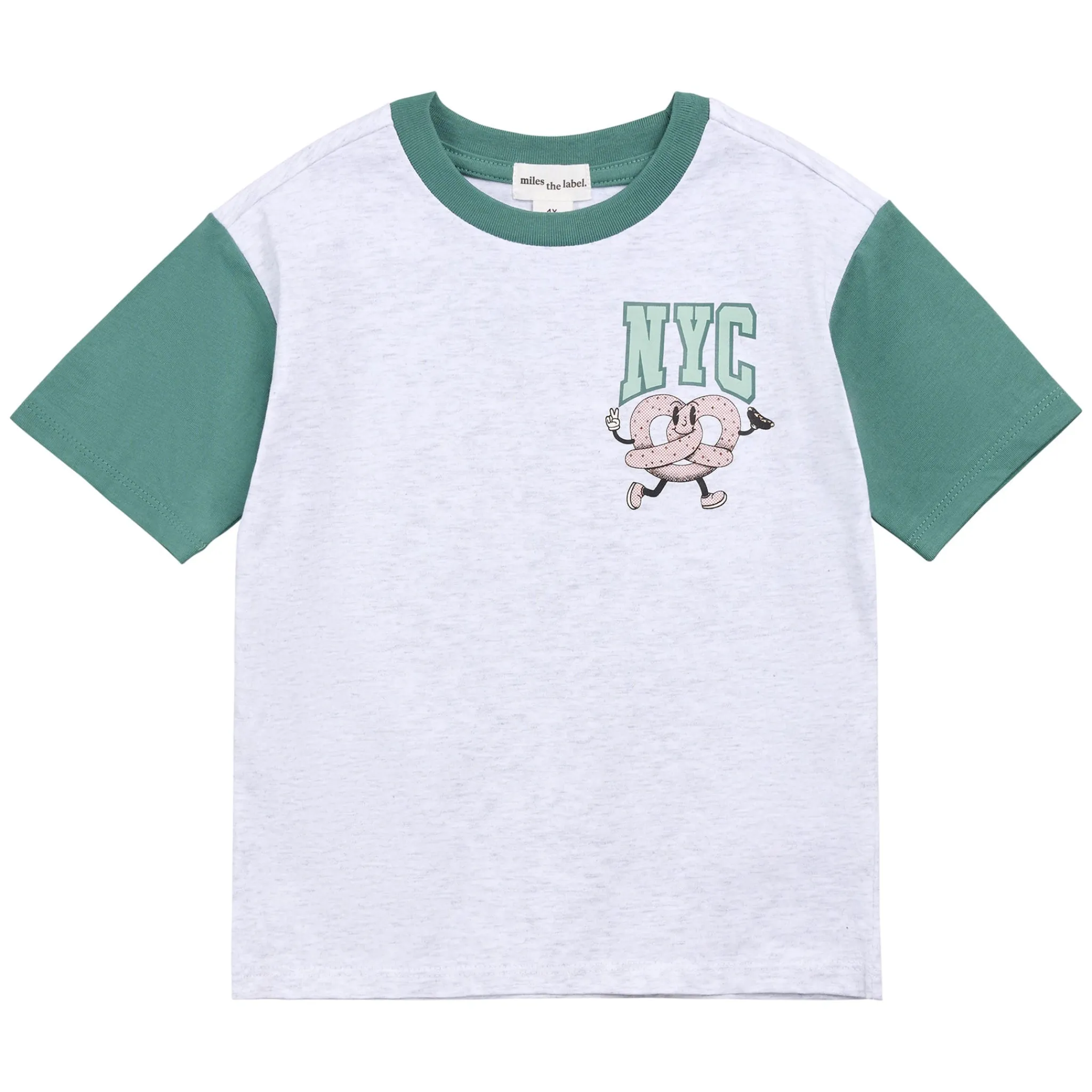 Kids/BOY Miles Tops>City Bretzel T-shirt 3-6y