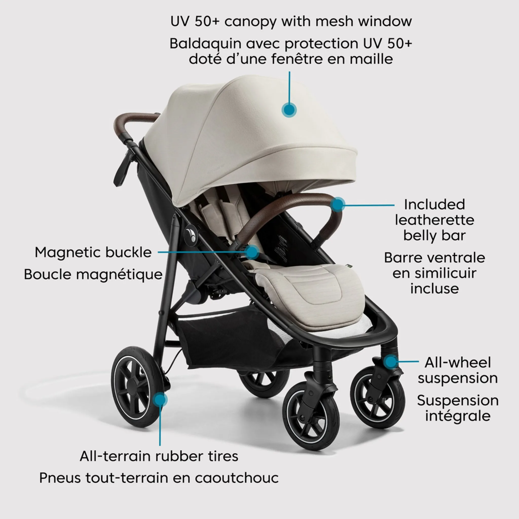 Kids Baby Jogger Strollers|Strollers & Trailers>City Mini® Air Lightweight Stroller - Frosted Ivory