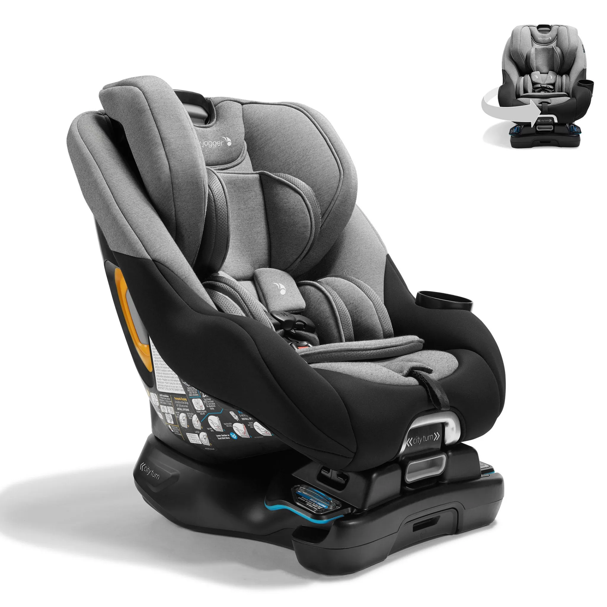 Kids Baby Jogger Car Seats & Booster Seats|Car Seats>City Turn™ Rotating Convertible Car Seat - Onyx Black