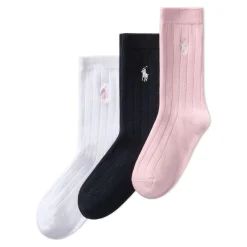 Kids Polo Ralph Lauren Classic Crew Socks (3) 4-11y