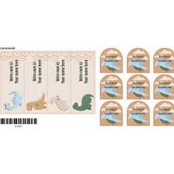 Kids Clement - Impressions Classical Name Labels - Dinos