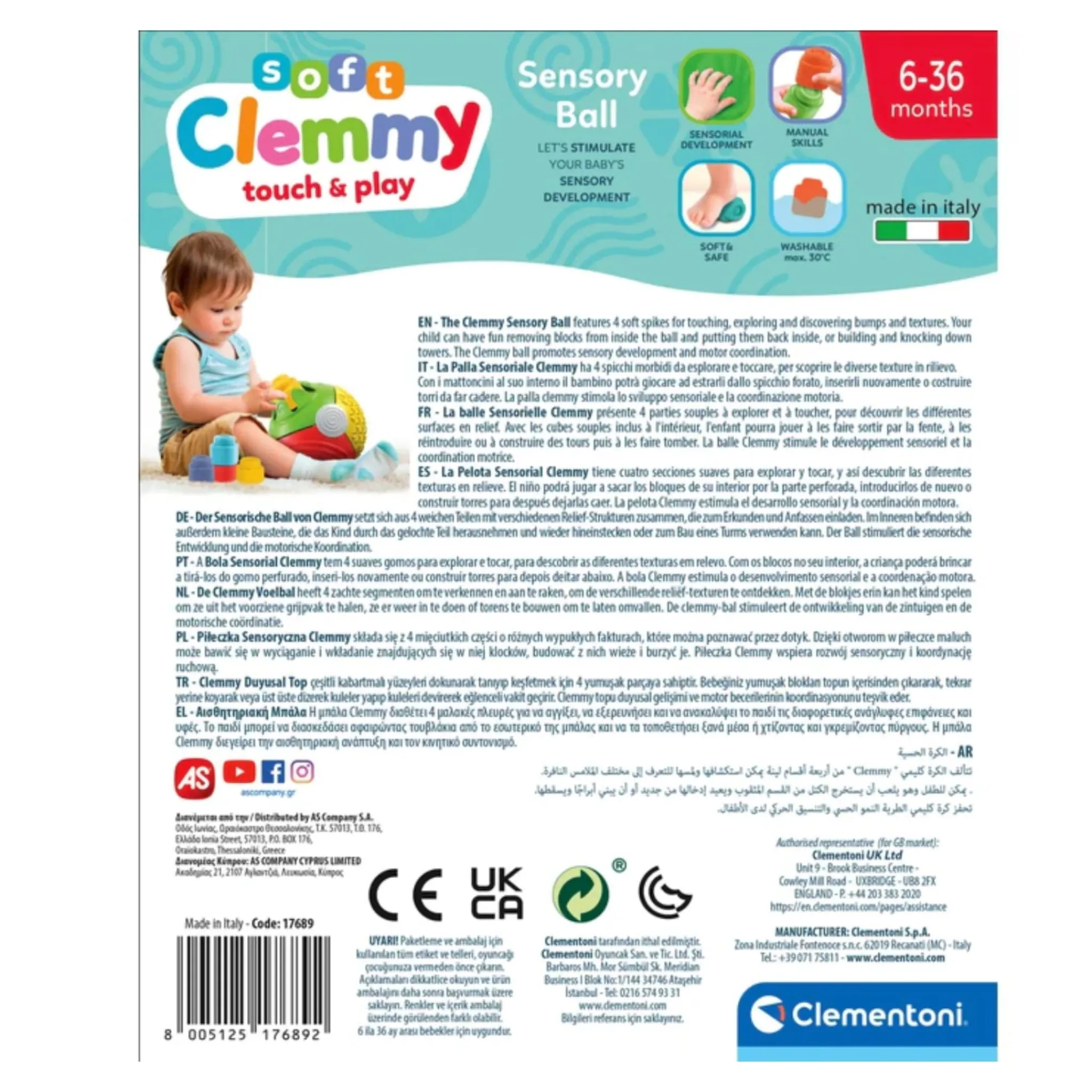 Clementoni Developmental Toys>Clemmy Sensoriel Ball
