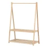 South Shore Clothes Rack with Storage Shelves - Sweedi Natural