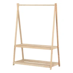 South Shore Clothes Rack with Storage Shelves - Sweedi Natural